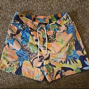 Vintage Polo Ralph Lauren Mens Medium Aloha Hawaii Floral Swim Shorts Trunks